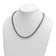 Rhodium Over Sterling Silver Polished 5.0mm Box 16 Inch Chain