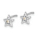 Rhodium Over 14k White Gold 6mm Diamond Accent Star Stud Earrings