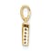 14K Yellow Gold Diamond Letter D Initial with Bail Pendant