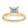 14K Yellow Gold With White Gold Accents 2 ct. D E F Pure Light Princess
Moissanite Solitaire Ring