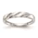 Rhodium Over 14K White Gold Diamond Trio Ladies Wedding Band 0.05ctw