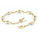 Turquoise And Link Station Bracelet In 18K Gold Over Sterling Silver