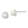 Rhodium Over Sterling Silver Polished Freshwater Cultured Pearl Post Earrings