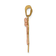 14k Yellow Gold and 14k Rose Gold Satin Diamond Kid with Bow Pendant