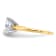 14K Yellow Gold With White Gold Accents 3 ct. D E F Pure Light Oval
Moissanite Solitaire Ring