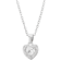 White Cubic Zirconia Rhodium Over Sterling Silver Children's Heart
Pendant With Chain 0.49ctw