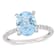 Sky Blue Topaz & Diamond 10K White Gold Ring 3.9ctw