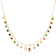 RaInbow CZ Charm Necklace In 14K Gold Over Sterling Silver