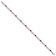 Rhodium Over 10k White Gold Diamond and Composite Ruby Bracelet