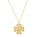 White Cubic Zirconia 14k Yellow Gold Over Sterling Silver Clover Pendant 0.22ctw