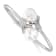 Rhodium Over Sterling Silver 16-17mm White Keshi Freshwater Cultured
Pearl CZ Flexible Bangle