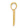 14k Yellow Gold Polished and Textured Life Preserver with Rope Pendant