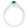 6x4mm Emerald Cut Emerald 1/4 ctw Diamond Rhodium Over Sterling Silver
Halo Ring