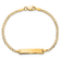 14k Yellow Gold Flat Curb Link ID Bracelet