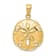 14k Yellow Gold Textured Sand Dollar Pendant