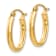 14k Yellow Gold Polished 11/16" Oval Tube Hoop Earrings