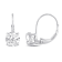 White Cubic Zirconia 14k White Gold Earrings With Velvet Gift Box 2.00ctw
