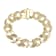 Italian Flower Ricami Infinity Station Bracelet In Solid 14K Yellow Gold