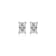 Emerald Cut Moissanite Platineve Stud Earrings 0.54ctw DEW