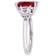 Lab Created Ruby and Lab Created White Sapphire 10k White Gold Ring 6.08ctw