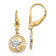 14k Two-tone Gold Palm Tree Dangle Earrings
