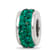 Sterling Silver Reflections Green Double Row Preciosa Crystal Bead