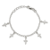 Sterling Silver Polished Cross Charms with 1-inch Extensions Children's Bracelet