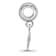 Rhodium Over Sterling Silver LogoArt Delta Zeta Turtle on Bead