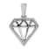 Rhodium Over 14k White Gold Diamond Gemstone-shape Pendant