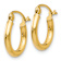 14k Yellow Gold Polished 1/2" Tube Hoop Earrings
