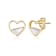 Mother-Of-Pearl Heart Stud Earrings In 14K Gold Over Brass