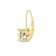 White Cubic Zirconia 14k Yellow Gold Earrings With Velvet Gift Box 1.00ctw