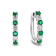 1.15ctw Emerald and Diamond Hoop Earrings in 14k White Gold
