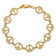 14k Yellow Gold Polished Peace Sign Link Bracelet