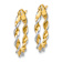 14k Yellow Gold and Rhodium Over 14k Yellow Gold Polished 5/8"
Fancy Twisted Hoop Earrings