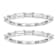 Moissanite Baguette Stackable Ring Set Of 2 In Platinum-Enhanced
Sterling Silver 0.72ctw DEW