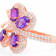 6x4mm Oval Amethyst and White CZ 18K Rose Gold Over Sterling Silver
Ring, 1.50ctw