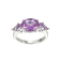 Lab Created Alexandrite Sapphire Platinum  December Birthstone Ring 3.28ctw