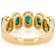 Turquoise And Mother-Of-Pearl Five-Stone Band Ring In 18K Gold Over
Sterling Silver