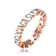 Pave CZ Band Ring In 18K Rose Gold Over Sterling Silver