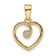 14k Yellow Gold Polished Heart Diamond Pendant