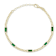 Sterling Statements 14K Yellow Gold Over Sterling Silver Green CZ
Station Curb Chain Bracelet
