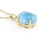 Oval Larimar Solitaire Pendant In 10K Gold