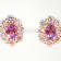 Amethyst and CZ 0.95 Ctw Round 18K Rose Gold Over Sterling Silver Center
Design Earrings Jewelry