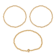 Initial C CZ Beaded Bracelet Set In 14K Gold Over Brass 0.11ctw