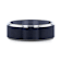 ATNOS Brushed Black Center Polished Beveled Edges Men’s Titanium Wedding
Ring 8mm