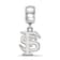 Sterling Silver Rhodium-plated LogoArt Florida State University Small
Dangle Bead