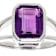 Lavender Amethyst Octagon Ring In Sterling Silver