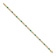 10k Yellow Gold and Rhodium Over 10k Yellow Gold Diamond and Oval
Emerald Bracelet