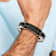 Stainless Steel Polished Black IP-plated Cross ID Bracelet